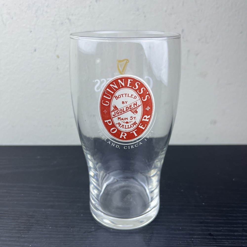 Guinness Porter Brewed in Dublin Ireland Circa 1903 Main St. Mallow Pint Glass
